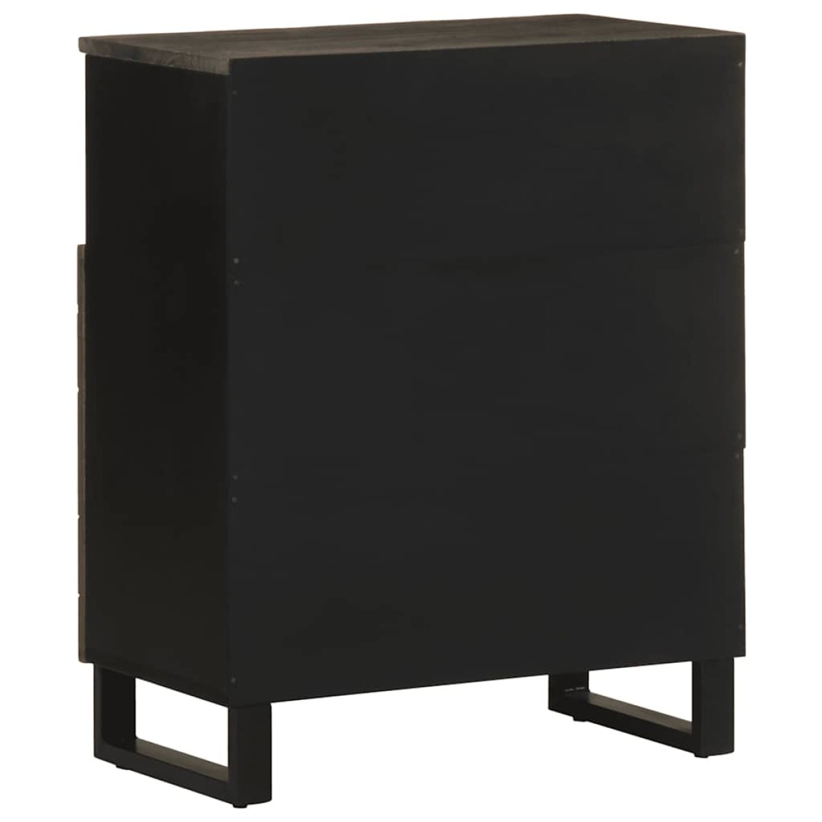vidaXL Μπουφές Μαύρο 60x33x75 cm Μασίφ Ξύλο Μάνγκο