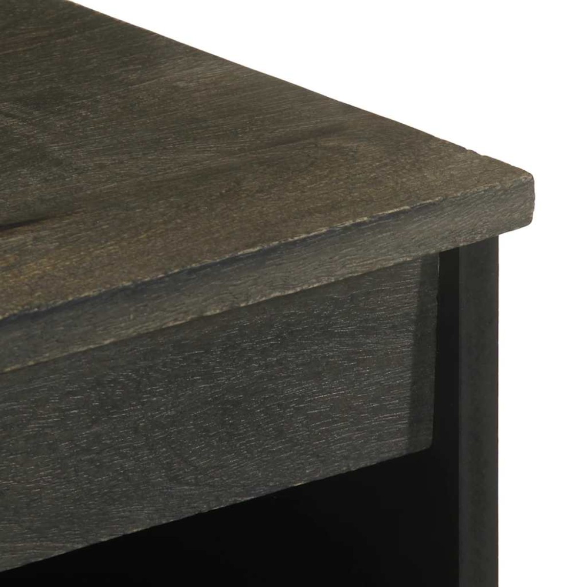 vidaXL Μπουφές Μαύρο 60x33x75 cm Μασίφ Ξύλο Μάνγκο