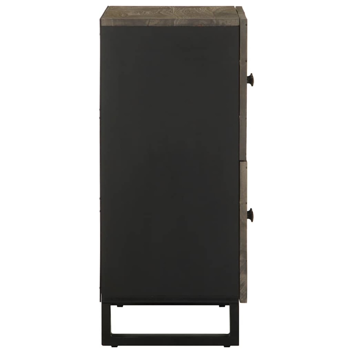 vidaXL Μπουφές Μαύρο 60x33x75 cm Μασίφ Ξύλο Μάνγκο