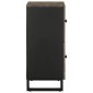 vidaXL Μπουφές Μαύρο 60x33x75 cm Μασίφ Ξύλο Μάνγκο