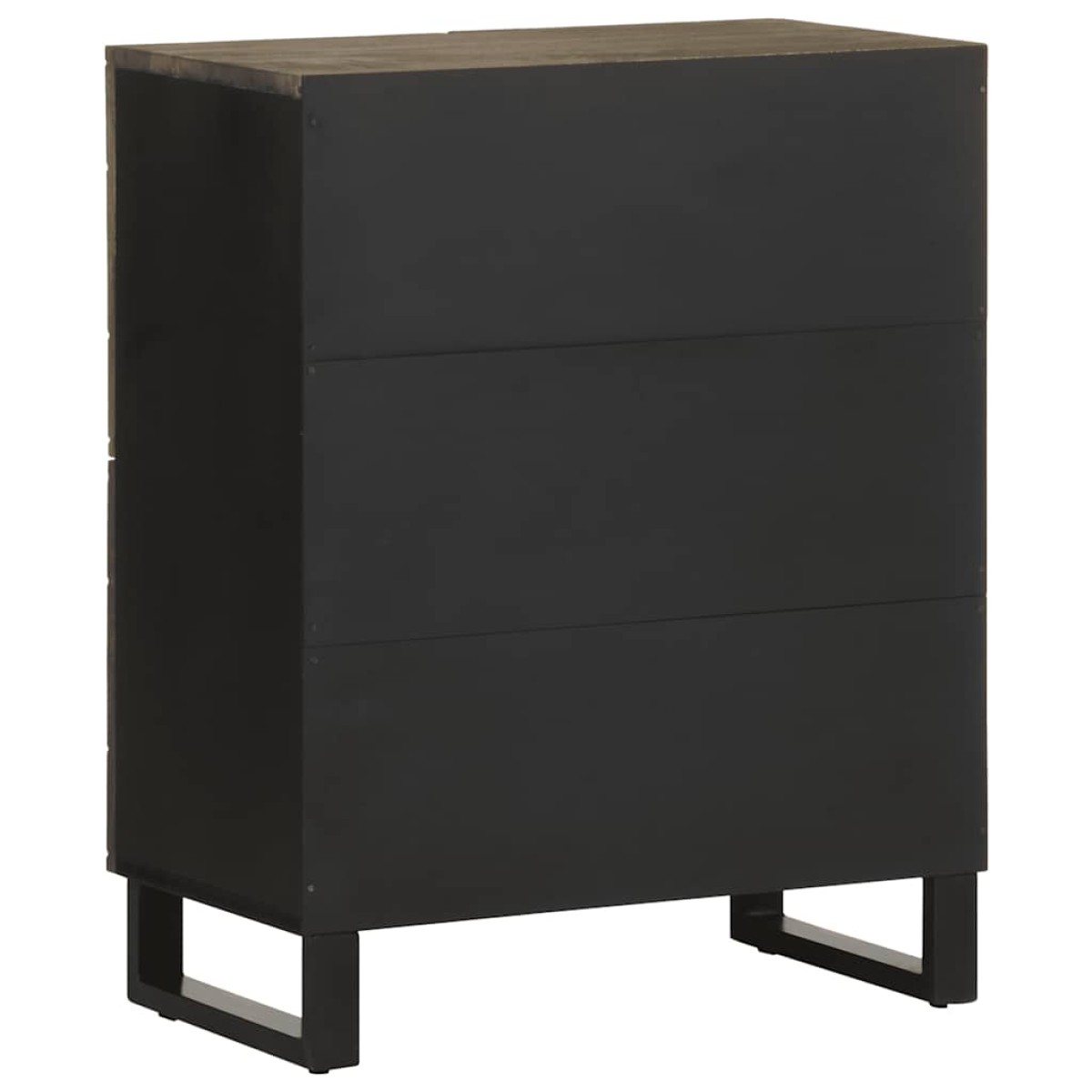 vidaXL Μπουφές Μαύρο 60x33x75 cm Μασίφ Ξύλο Μάνγκο