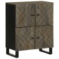 vidaXL Μπουφές Μαύρο 60x33x75 cm Μασίφ Ξύλο Μάνγκο