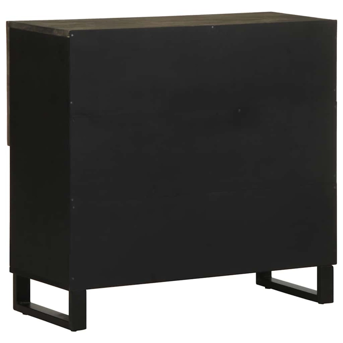 vidaXL Σκευοθήκη Μαύρο 80x33x75 cm μασίφ ξύλο Μάνγκο