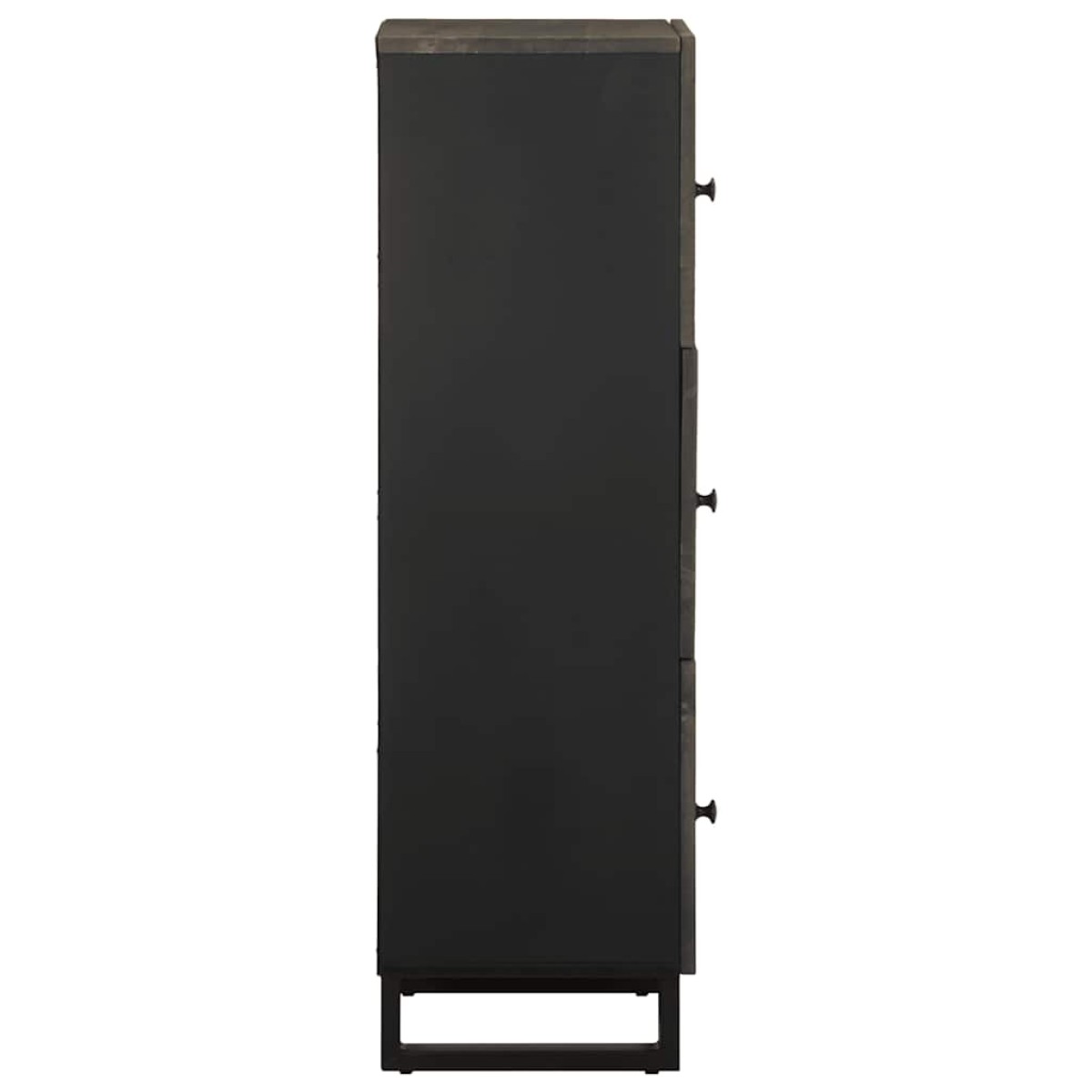 vidaXL Ντουλάπι Μαύρο 40 x 33 x 110 εκ. από Μασίφ Ξύλο Μάνγκο