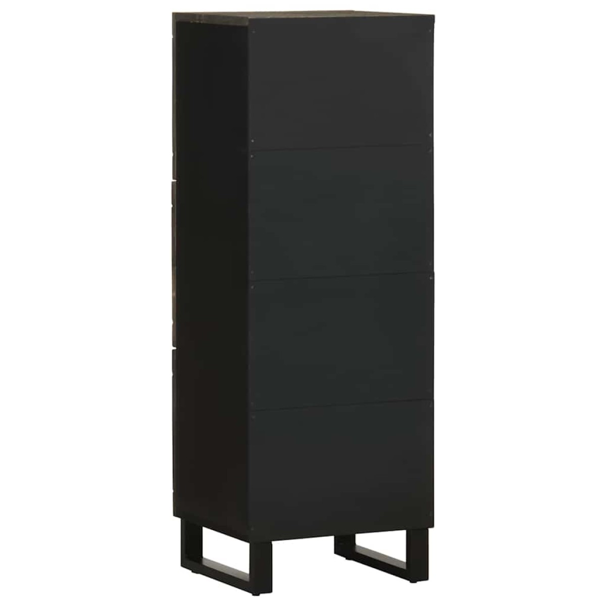 vidaXL Ντουλάπι Μαύρο 40 x 33 x 110 εκ. από Μασίφ Ξύλο Μάνγκο