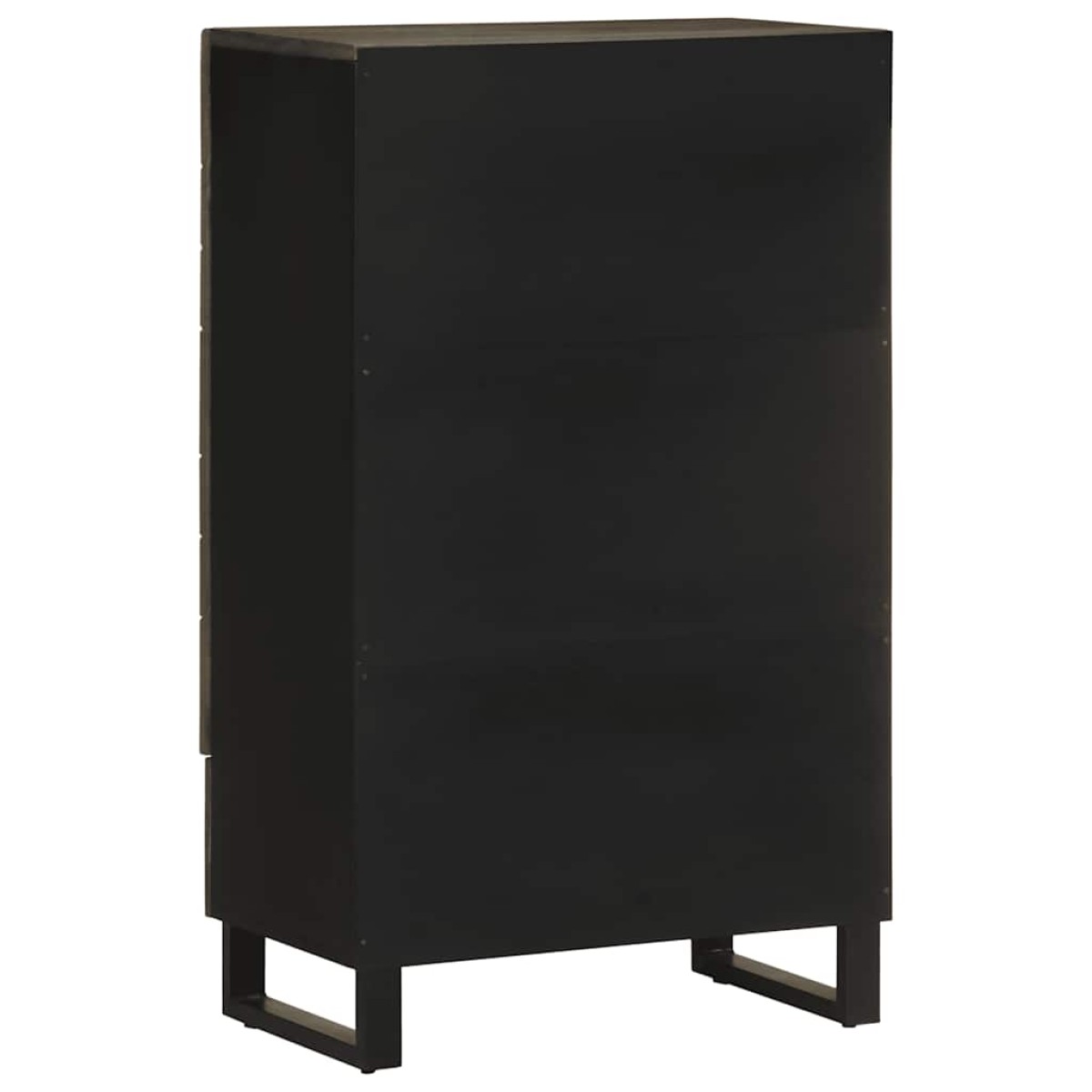 vidaXL Ντουλάπι Μαύρο 60 x 33 x 110 εκ. από Μασίφ Ξύλο Μάνγκο