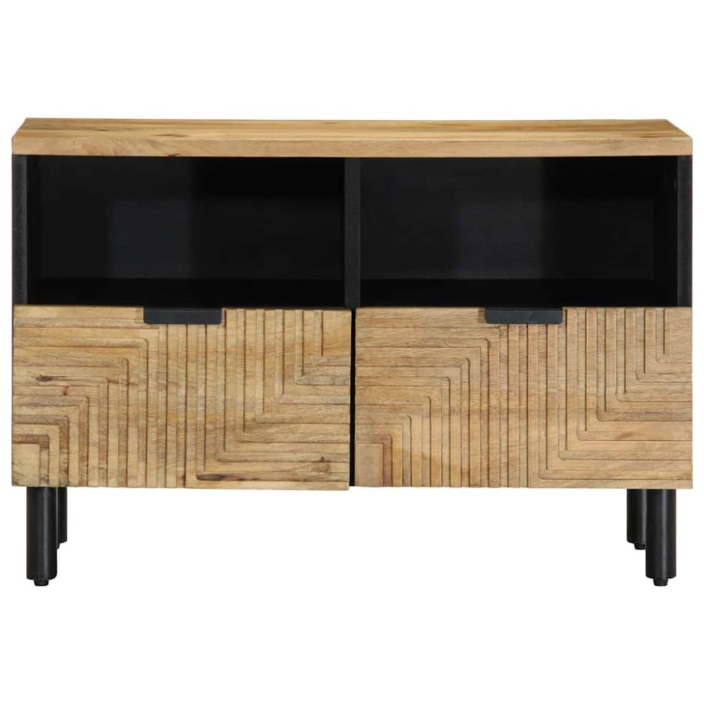 vidaXL Ντουλάπι τηλεόρασης καφέ 70x33x46 cm μασίφ ξύλο Mango