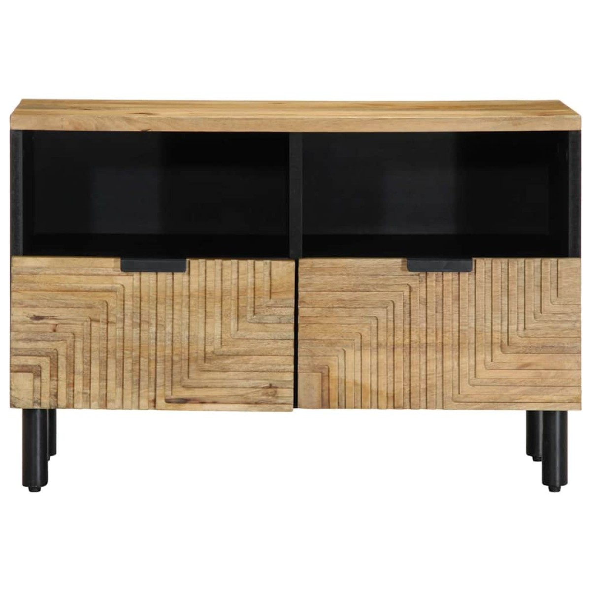 vidaXL Ντουλάπι τηλεόρασης καφέ 70x33x46 cm μασίφ ξύλο Mango
