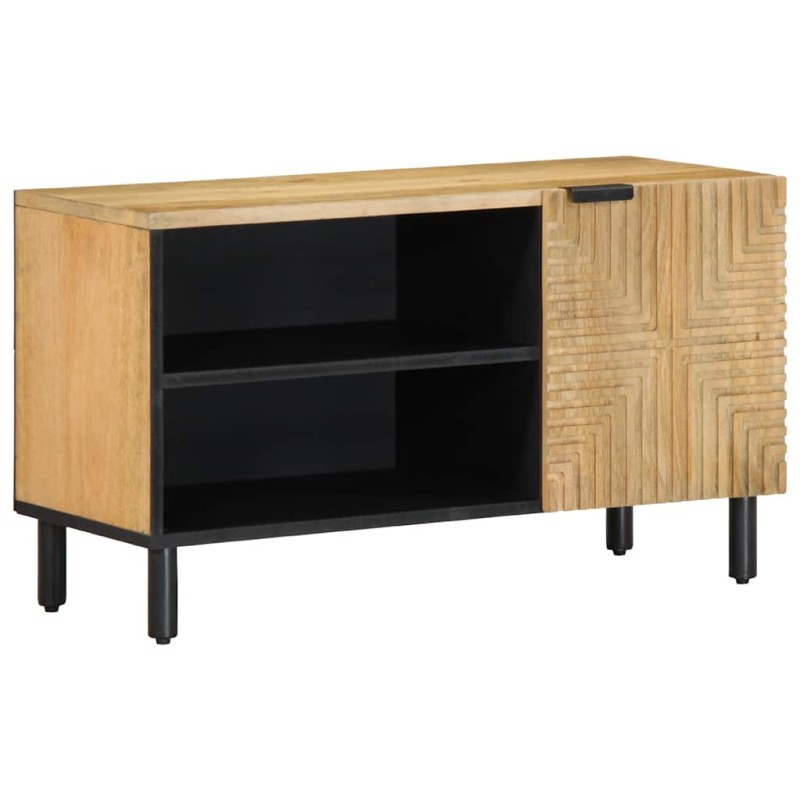 vidaXL Ντουλάπι τηλεόρασης καφέ 80x31,5x46 cm από μασίφ ξύλο Mango
