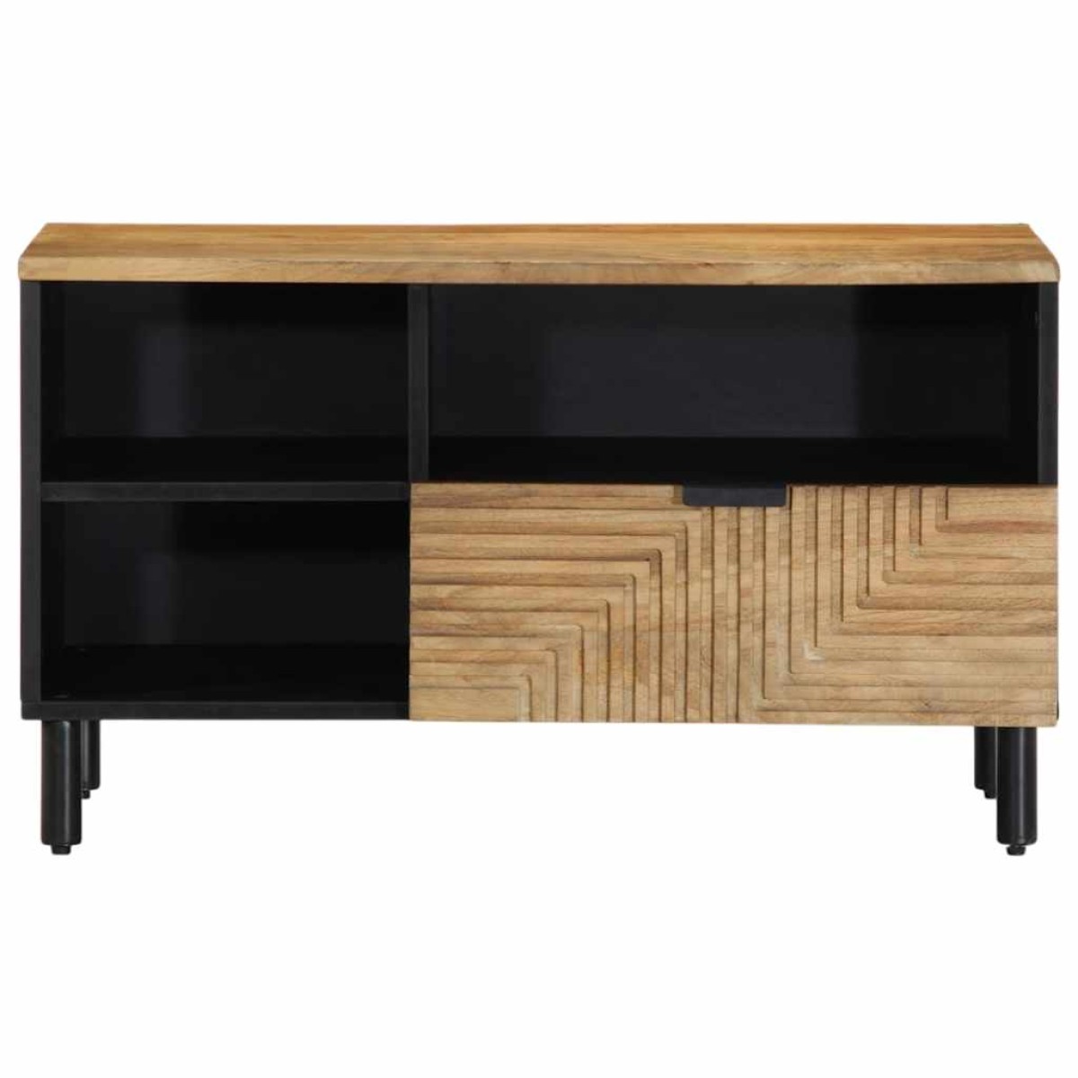 vidaXL Ντουλάπι τηλεόρασης καφέ 80x33x46 cm μασίφ ξύλο Mango
