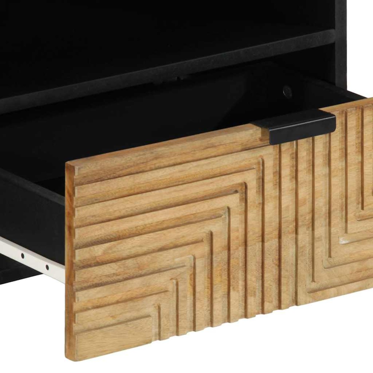 vidaXL Ντουλάπι τηλεόρασης καφέ 80x33x46 cm μασίφ ξύλο Mango