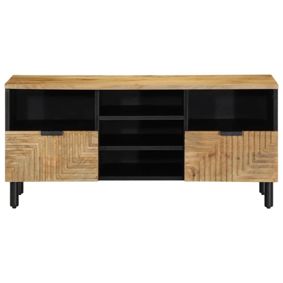 vidaXL Ντουλάπι τηλεόρασης καφέ 100x33x46 cm μασίφ ξύλο Mango