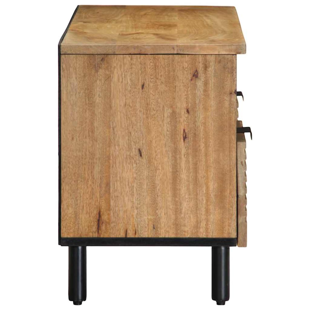 vidaXL Ντουλάπι τηλεόρασης καφέ 100x33x46 cm μασίφ ξύλο Mango