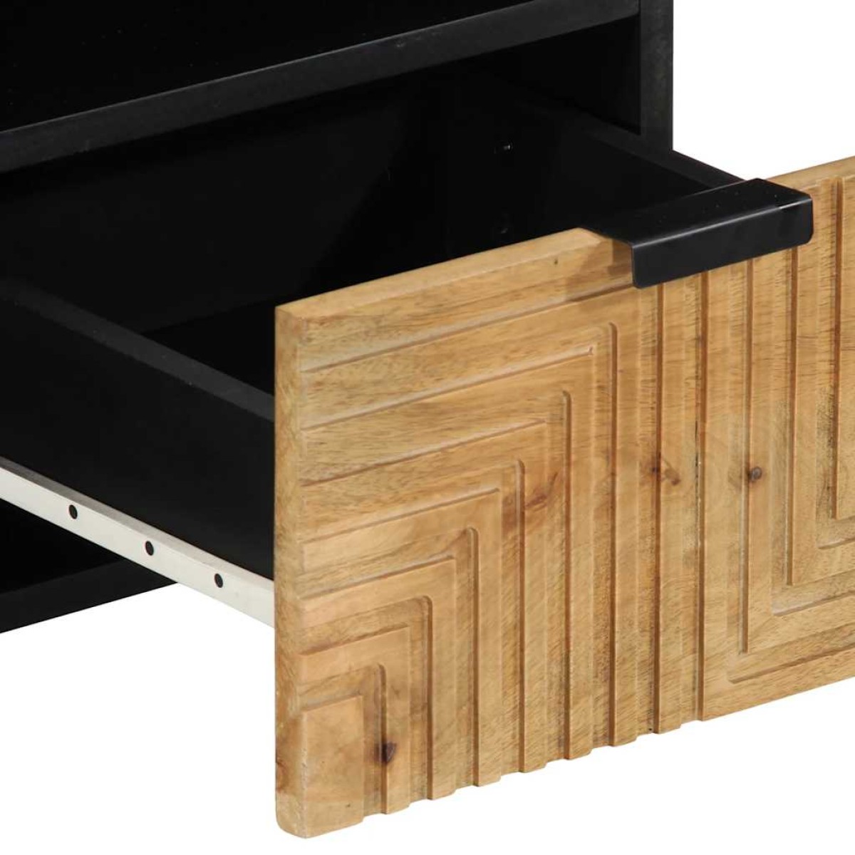 vidaXL Ντουλάπι τηλεόρασης καφέ 100x33x46 cm μασίφ ξύλο Mango
