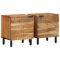 vidaXL Κομοδίνα 2 τεμ. 40x33x46 εκ. από Μασίφ Ξύλο Ακακίας