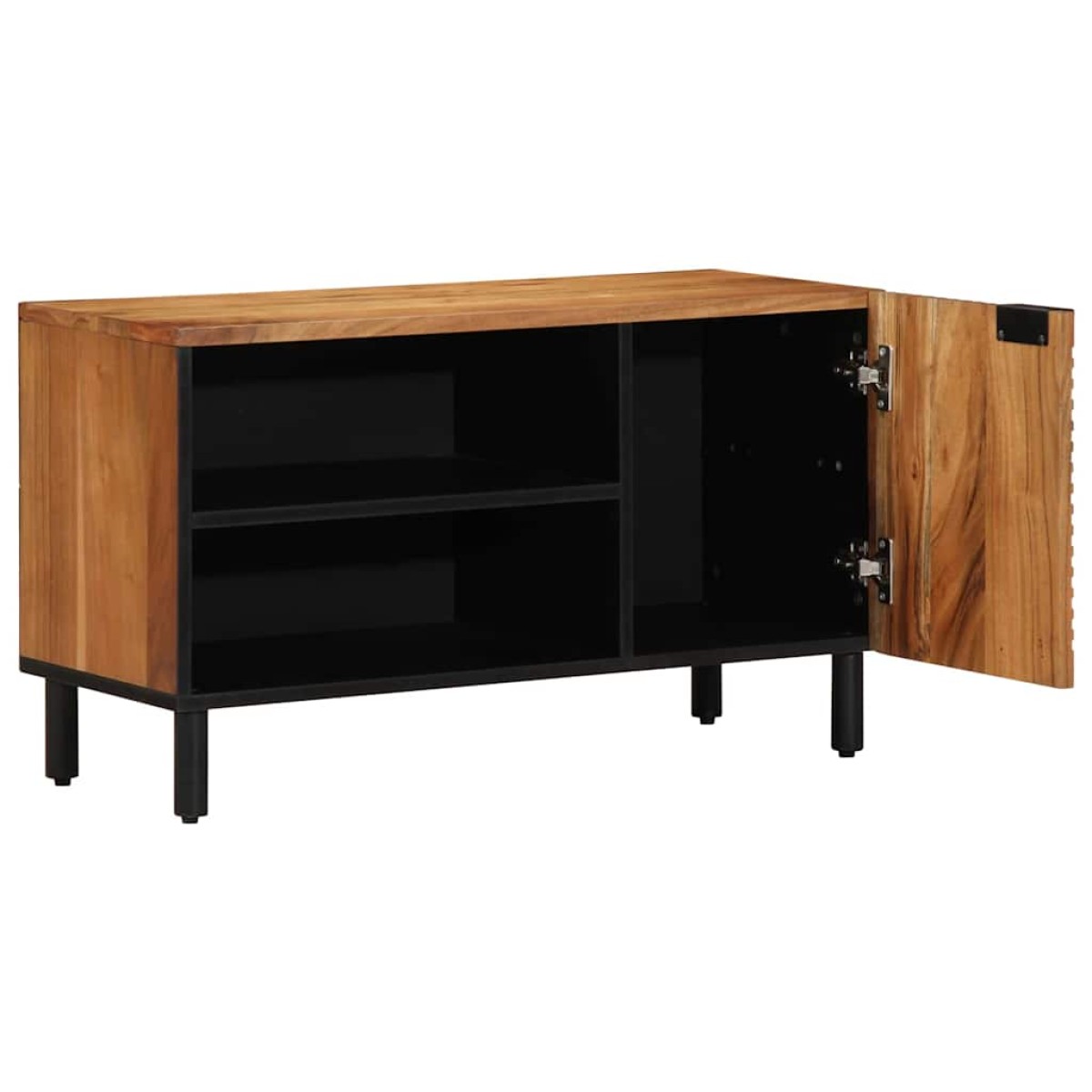 vidaXL Ντουλάπι TV με ράφι Καφέ 80 x 33 x 46 εκ Στερεό ξύλο μάνγκο
