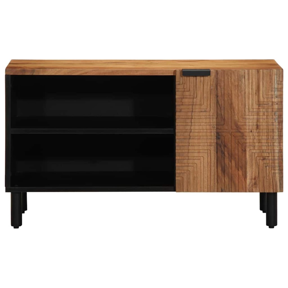vidaXL Ντουλάπι TV με ράφι Καφέ 80 x 33 x 46 εκ Στερεό ξύλο μάνγκο