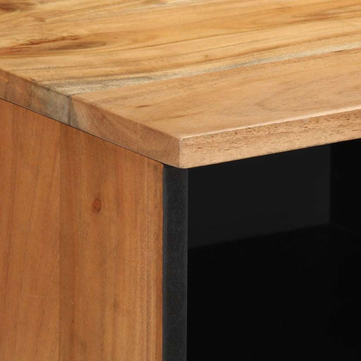vidaXL Ντουλάπι TV με ράφι Καφέ 100 x 33,5 x 46 εκ Στερεό ξύλο μάνγκο