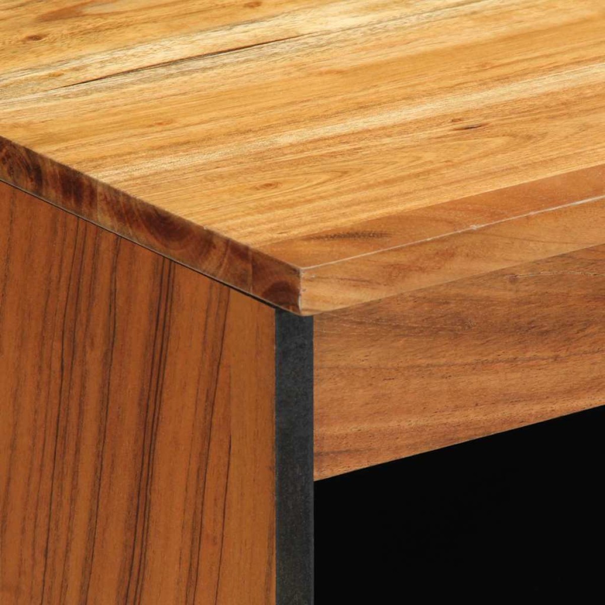 vidaXL Πλαϊνό γραφείο με ράφι Καφέ 60 x 33 x 75 εκ Στερεό ξύλο μάνγκο