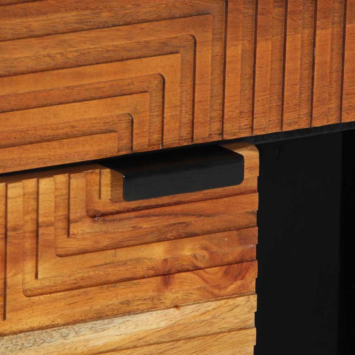 vidaXL Πλαϊνό γραφείο Καφέ 80 x 33,5 x 75 εκ Στερεό ξύλο μάνγκο