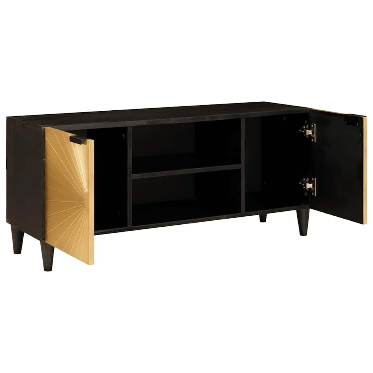 vidaXL Ντουλάπι TV Μαύρο και Χρυσό 105 x 33 x 46 εκ.