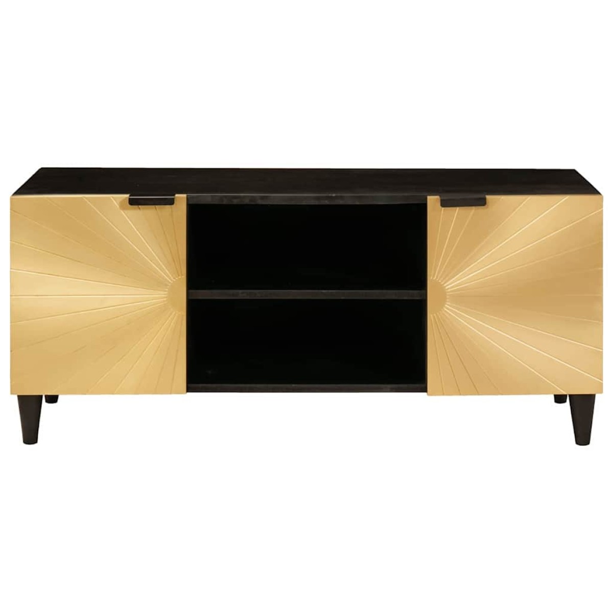 vidaXL Ντουλάπι TV Μαύρο και Χρυσό 105 x 33 x 46 εκ.