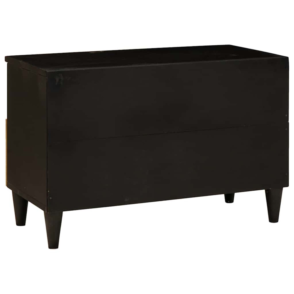 vidaXL Ντουλάπι TV Μαύρο και Χρυσό 70 x 33 x 46 εκ Επεξεργασμένο Ξύλο