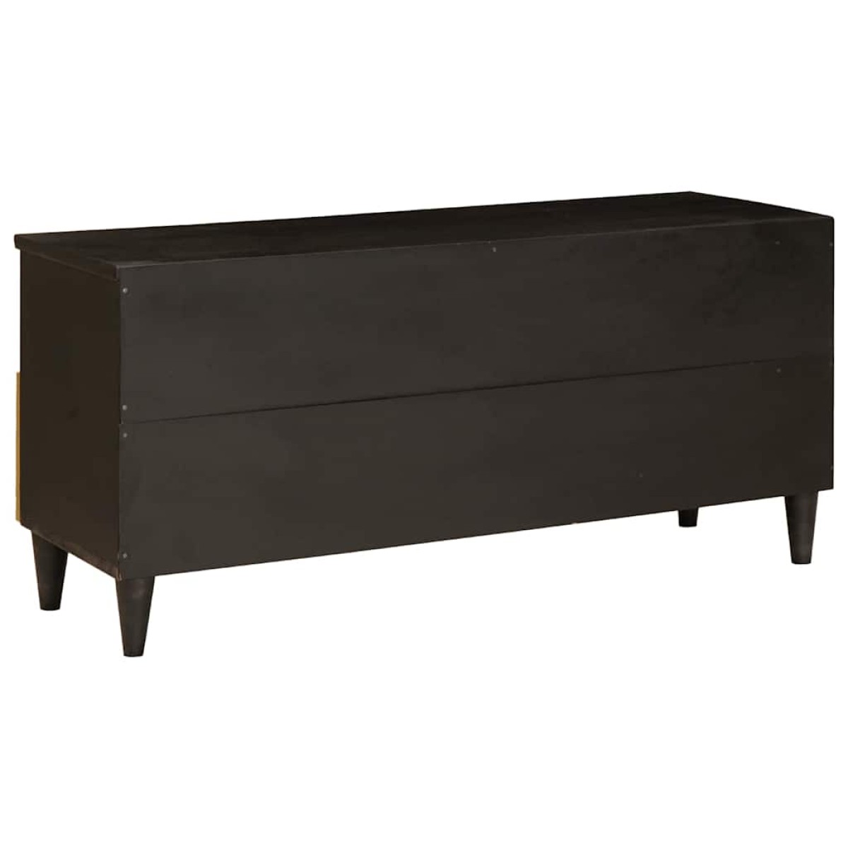vidaXL Ντουλάπι TV Μαύρο και Χρυσό 100 x 33 x 46 εκ Επεξεργασμένο Ξύλο