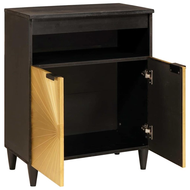 vidaXL Πλαϊνό γραφείο Μαύρο και Χρυσό 60 x 33 x 75 cm