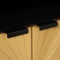 vidaXL Πλαϊνό γραφείο Μαύρο και Χρυσό 60 x 33 x 75 cm