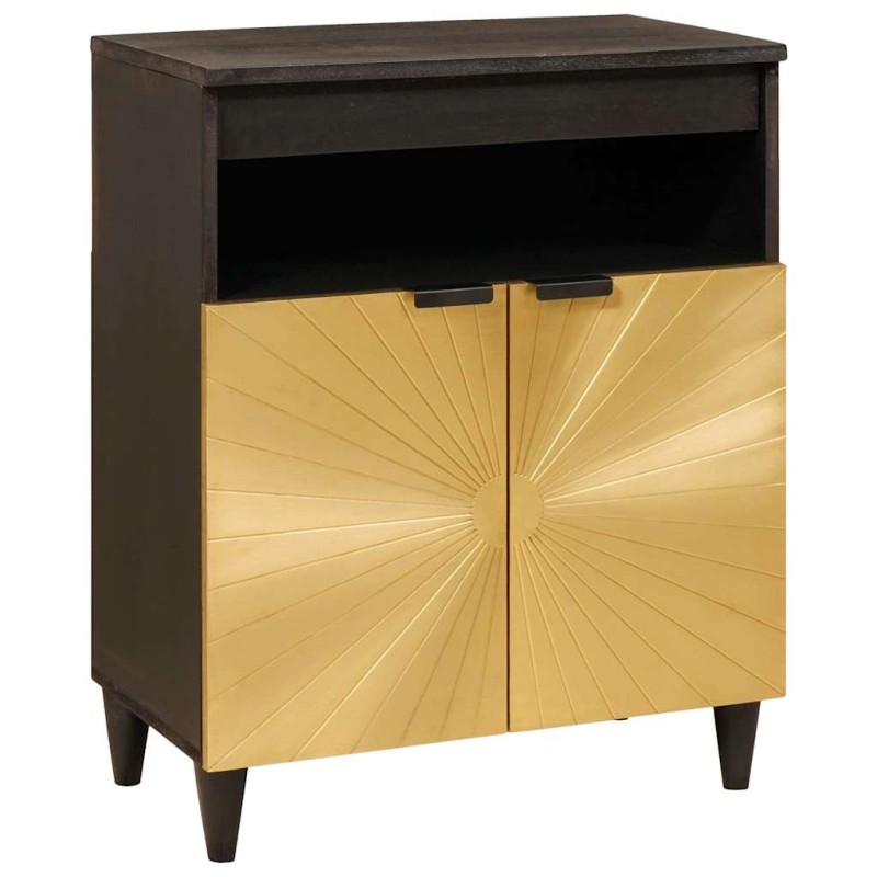 vidaXL Πλαϊνό γραφείο Μαύρο και Χρυσό 60 x 33 x 75 cm