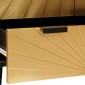 vidaXL Βοηθητικό ντουλάπι Μαύρο και Χρυσό 60 x 33,5 x 100 εκ.