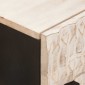 vidaXL Κομοδίνο με συρτάρι Λευκό 50 x 33 x 60 εκ Στερεό ξύλο μάνγκο