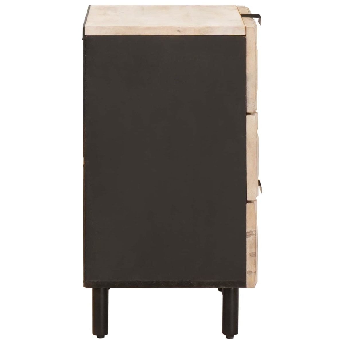 vidaXL Κομοδίνο με συρτάρι Λευκό 50 x 33 x 62 εκ. Στερεό ξύλο μάνγκο