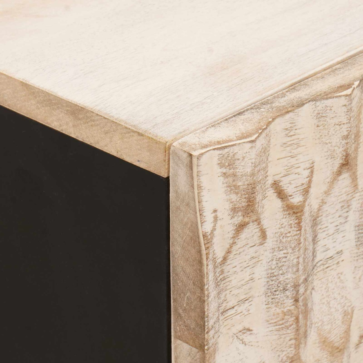 vidaXL Κομοδίνο Λευκό 50 x 33 x 60 εκ Στερεό ξύλο μάνγκο