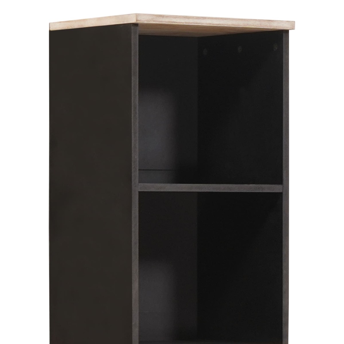 vidaXL Ντουλάπι Μπάνιου με ράφι Μαύρο και Λευκό 38 x 33 x 160 εκ.