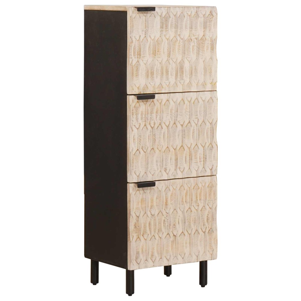 vidaXL Highboard Λευκό Φινίρισμα Καθαρισμού 40 x 33 x 110 εκ