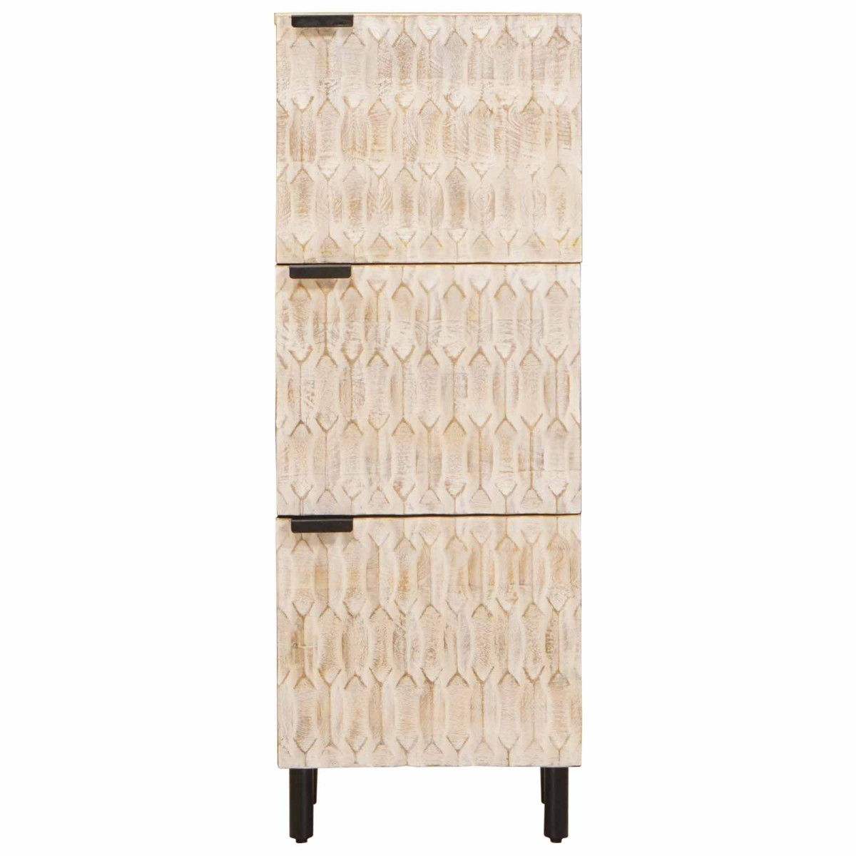 vidaXL Highboard Λευκό Φινίρισμα Καθαρισμού 40 x 33 x 110 εκ