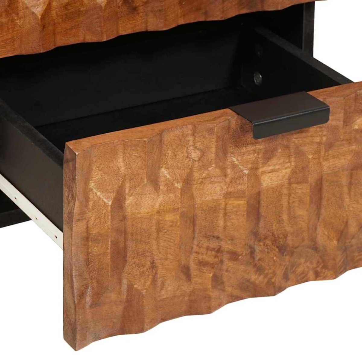 vidaXL Κομοδίνο με συρτάρι Καφέ 40 x 33 x 46 εκ. Στερεό ξύλο μάνγκο