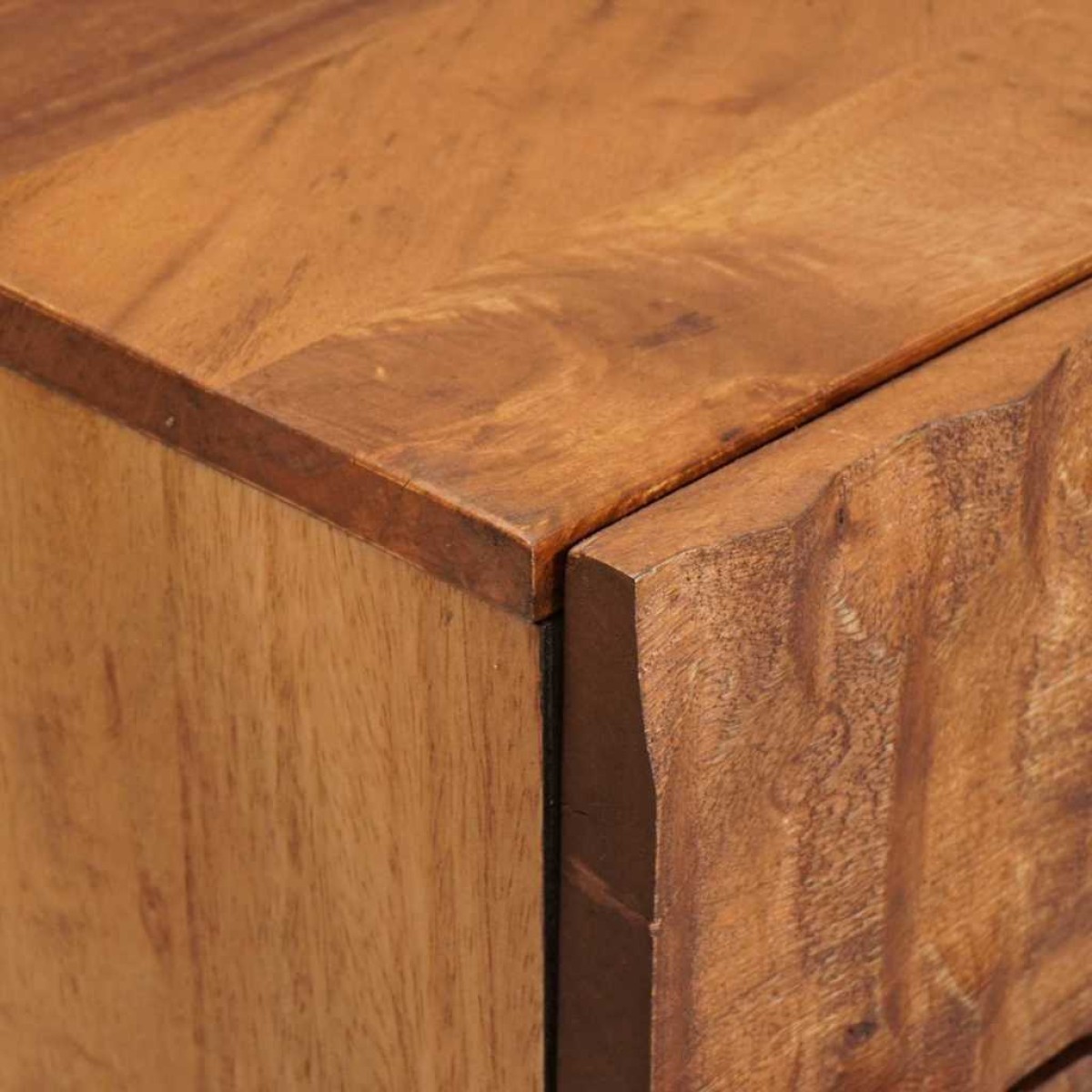 vidaXL Κομοδίνο με συρτάρι Καφέ 50 x 33 x 60 εκ Στερεό ξύλο μάνγκο