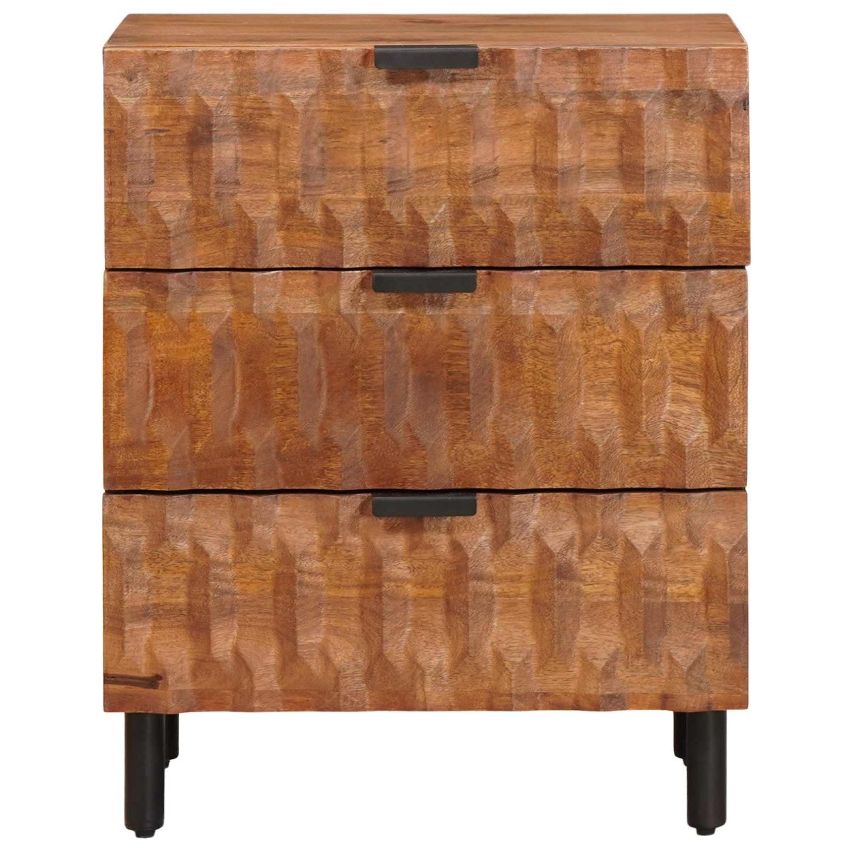 vidaXL Κομοδίνο με συρτάρι Καφέ 50 x 33 x 62 εκ. Στερεό ξύλο μάνγκο