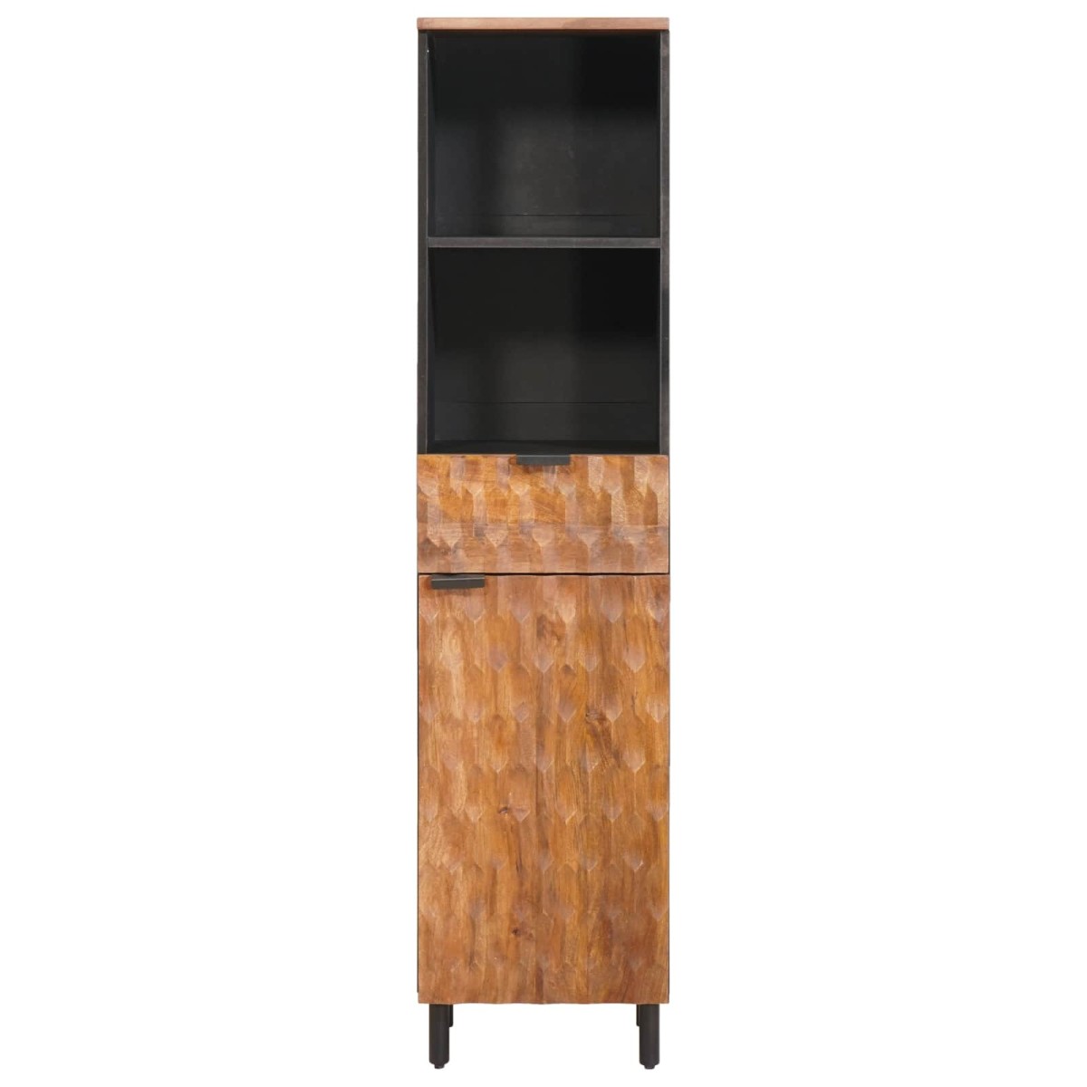 vidaXL Ντουλάπι Μπάνιου Καφέ 38 x 33 x 160 εκ. Στερεό ξύλο μάνγκο