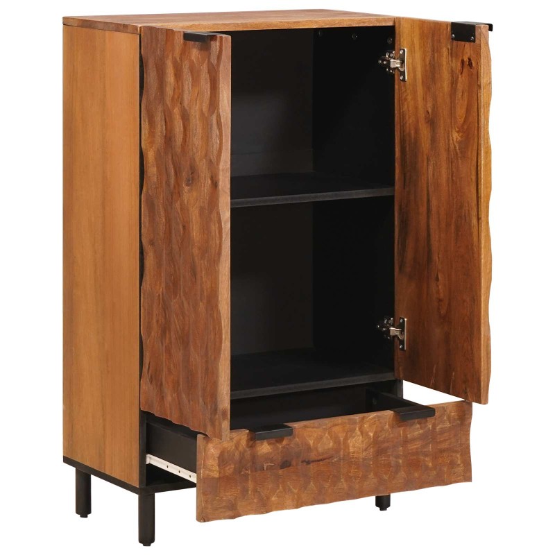 vidaXL Highboard με συρτάρι Καφέ Φινίρισμα Ακακίας 60 x 33 x 100 εκ.