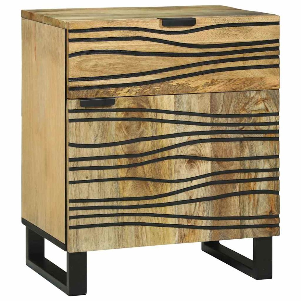 vidaXL Κομοδίνο Φυσικό 50 x 33 x 60 εκ Επεξεργασμένο Ξύλο