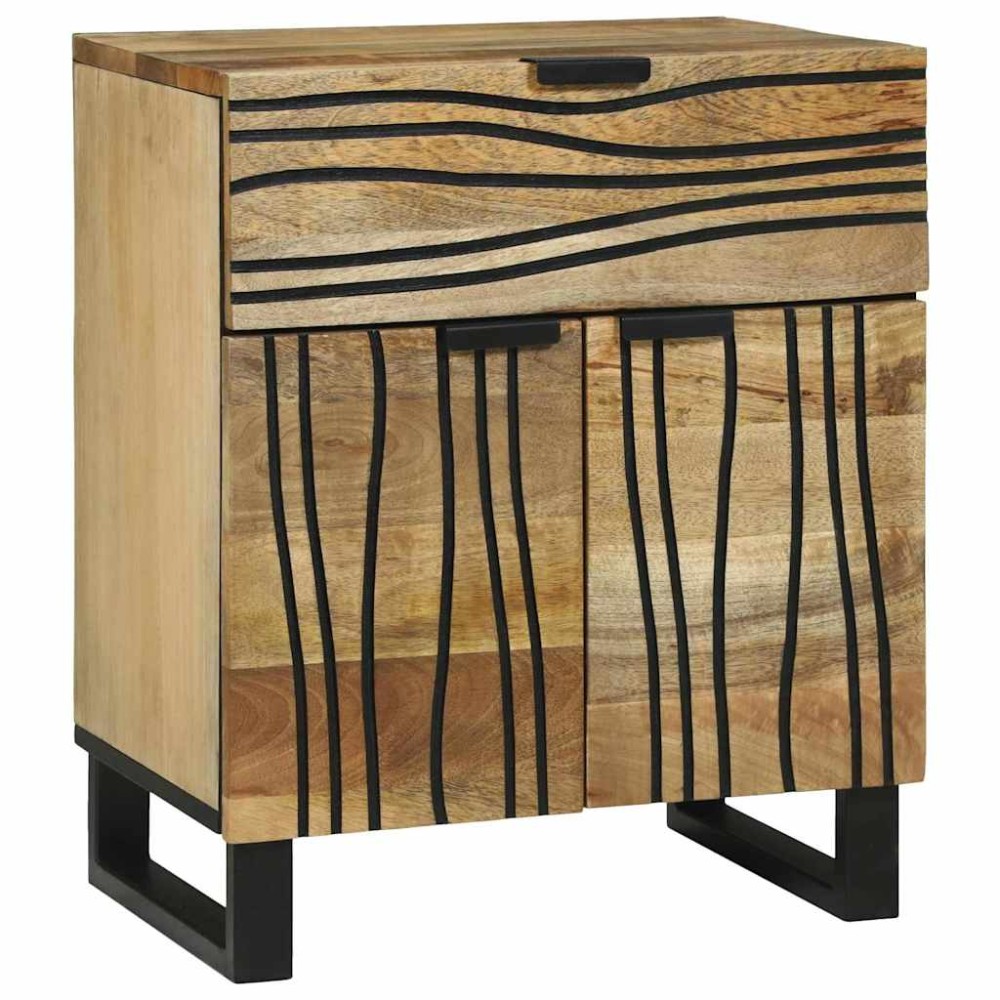 vidaXL Κομοδίνο Φυσικό 50 x 33 x 60 εκ Επεξεργασμένο Ξύλο