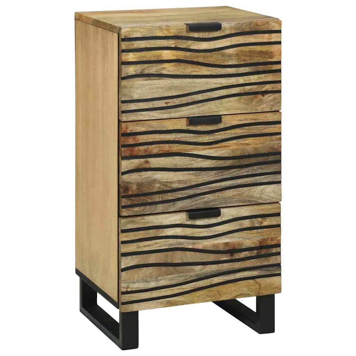 vidaXL Συρτάρι με συρτάρι Καφέ 40 x 33 x 75 εκ. Μασίφ ξύλο μάνγκο