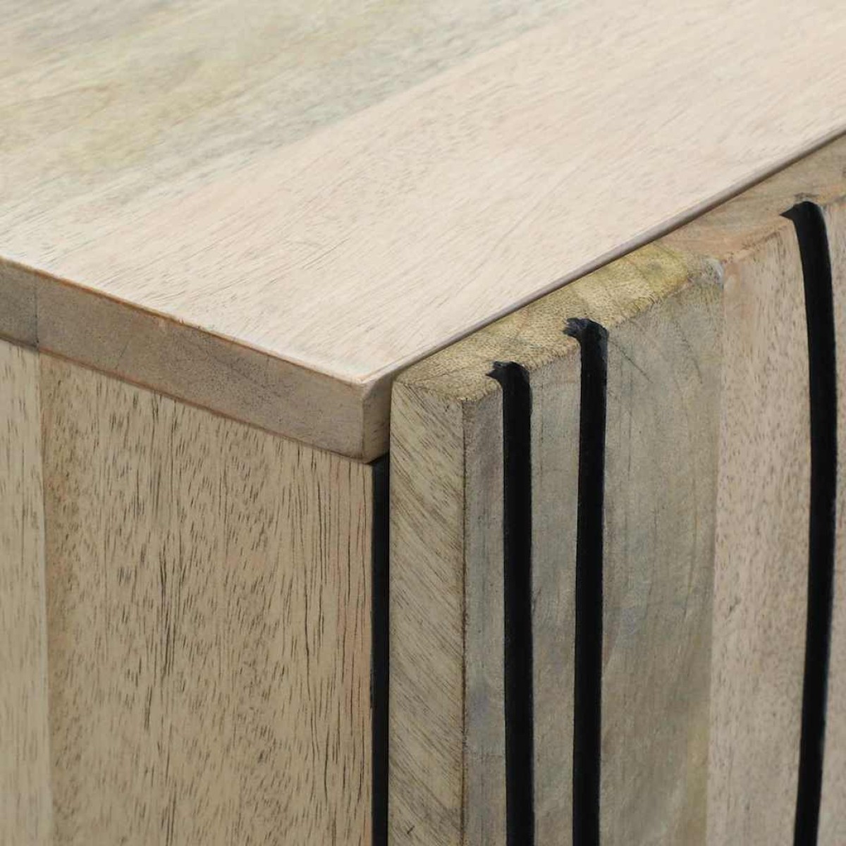 vidaXL Πλαϊνό γραφείο Λευκό 60 x 33,5 x 75 εκ. Στερεό ξύλο μάνγκο
