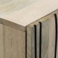 vidaXL Πλαϊνό γραφείο Λευκό 60 x 33,5 x 75 εκ. Στερεό ξύλο μάνγκο