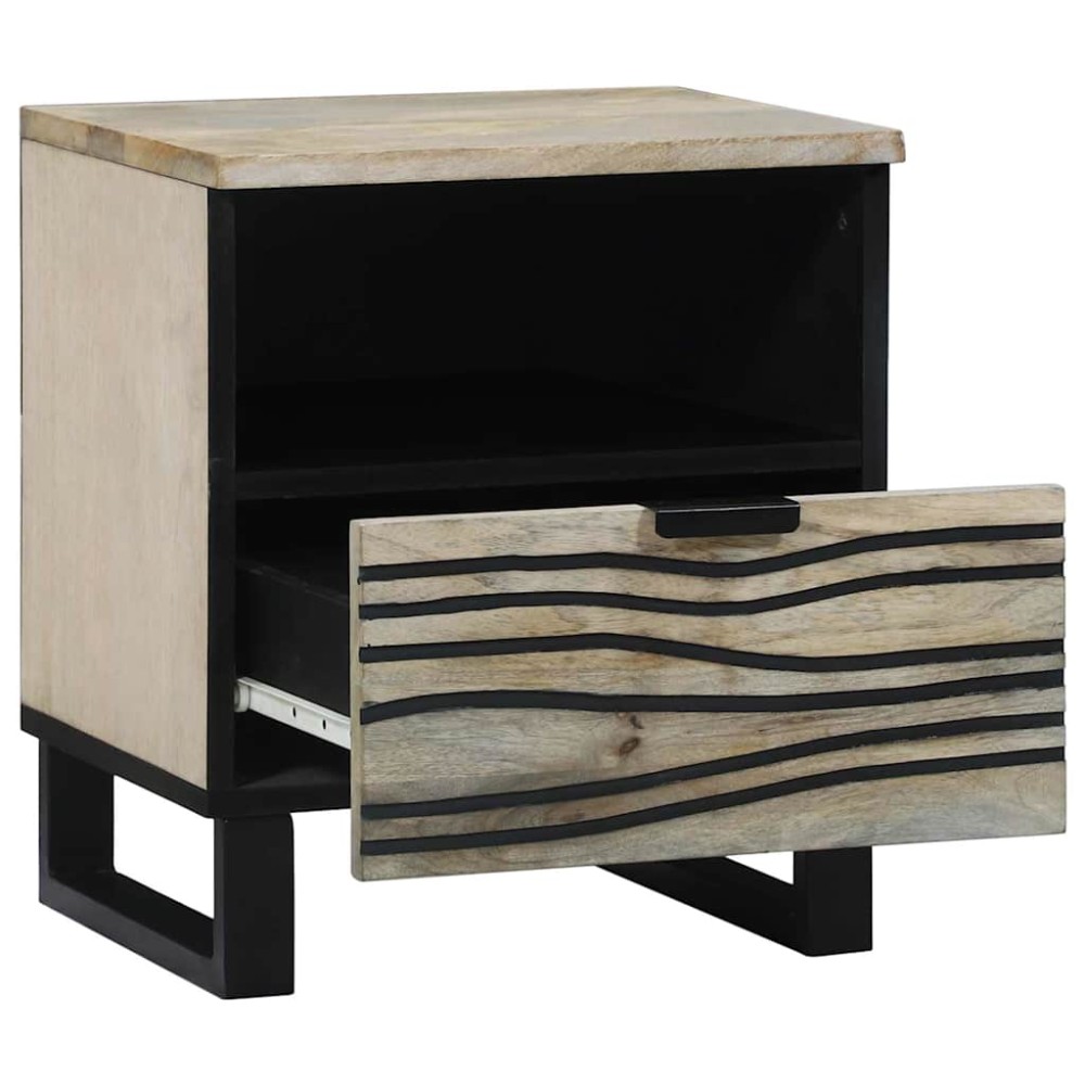 vidaXL Κομοδίνο Λευκό 40 x 33 x 46 εκ. Επεξεργασμένο Ξύλο