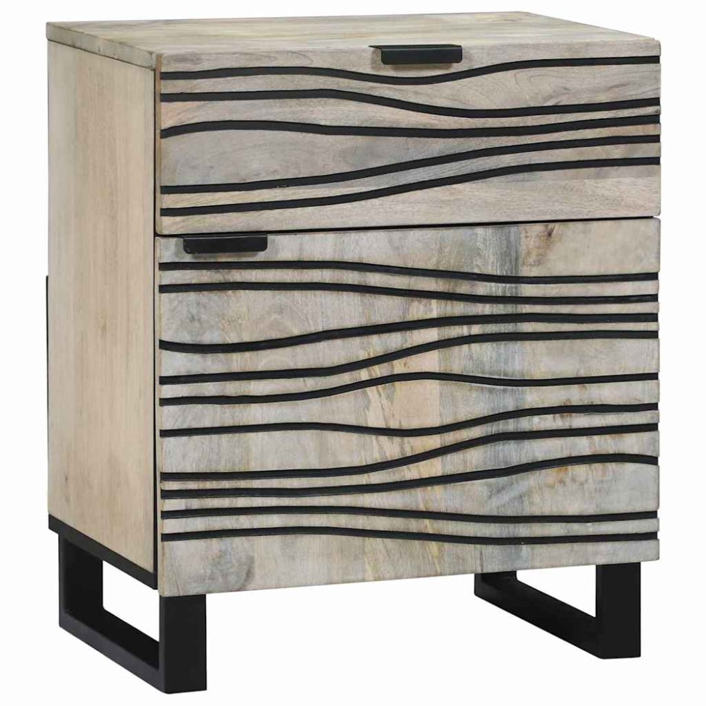 vidaXL Κομοδίνο Λευκό 50 x 33 x 60 εκ Επεξεργασμένο Ξύλο